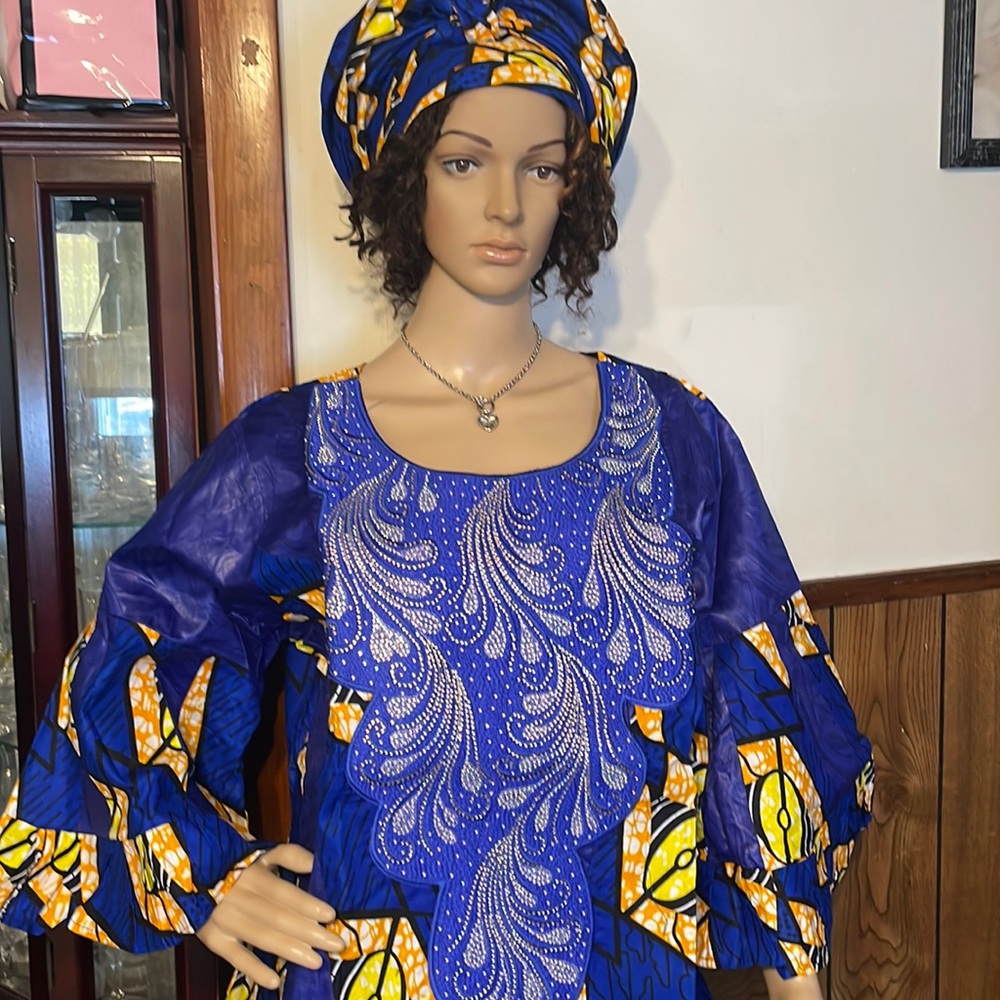 African Dashiki Ankara wrapper Dress